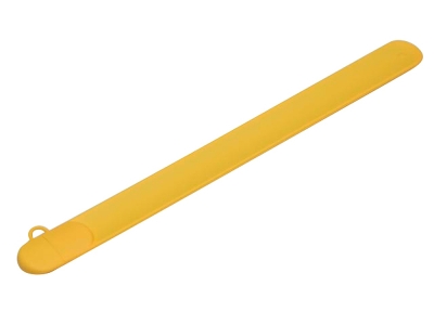 USB 2.0- флешка на 16 Гб в виде браслета, желтый, силикон