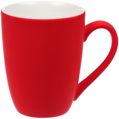 Кружка Good Morning с покрытием софт-тач, ярко-красная, красный, фарфор; покрытие софт-тач