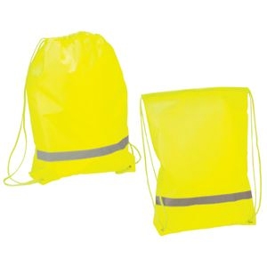 Рюкзак "Safety" со светоотражающей полосой; флуоресцентный желтый; 34х42 см; полиэстер 210D, желтый