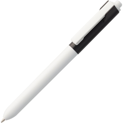 Ручка шариковая Hint Special, белая с черным, черный, белый, пластик