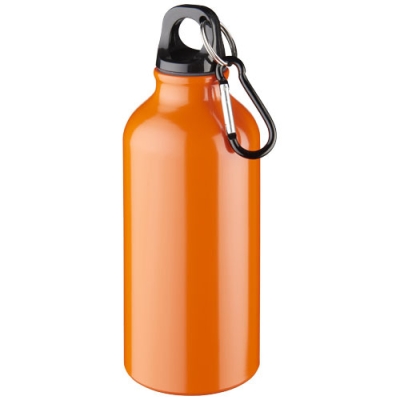 Алюминиевая бутылка для воды Oregon объемом 400 мл с карабином, оранжевый
