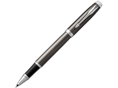 Ручка роллер Parker IM, коричневый, серый, серебристый, металл