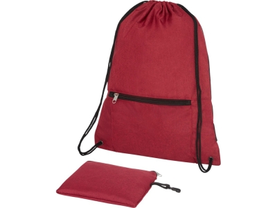 Складной рюкзак со шнурком «Coss», красный, полиэстер