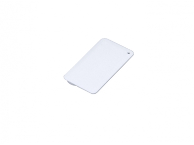 USB 2.0- флешка на 8 Гб в виде пластиковой карточки, белый, пластик
