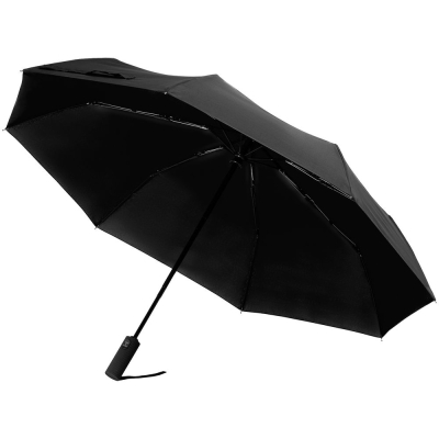 Зонт складной Ribbo, черный, черный