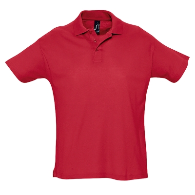 Рубашка поло мужская SUMMER II, красный, XS, 100% хлопок, 170 г/м2, красный, гребенной хлопок 100%, плотность 170 г/м2, пике