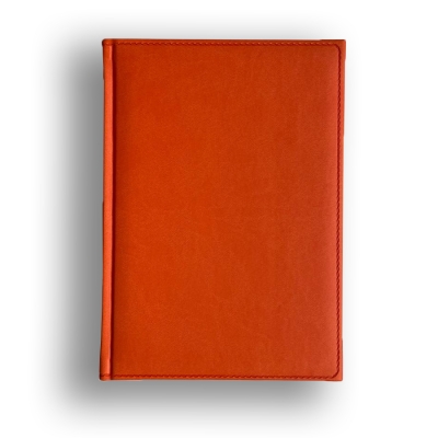 Ежедневник Print, оранжевый, кожзам, картон