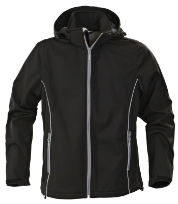 Куртка софтшелл мужская Skyrunning, черная, черный, полиэстер 100%, плотность 50d; софтшелл