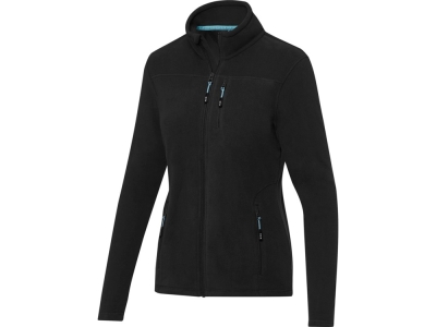 Куртка флисовая «Amber» женская из переработанных материалов, черный, полиэстер