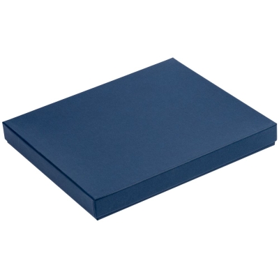 Коробка Overlap под ежедневник и аккумулятор, синяя, синий, картон