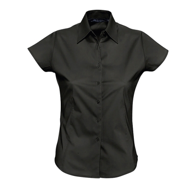Рубашка женская "Excess", черный_XS, 97% х/б, 3% п/э, 140г/м2, черный, 97% хлопок, 3% полиэстер, 140 г/м2