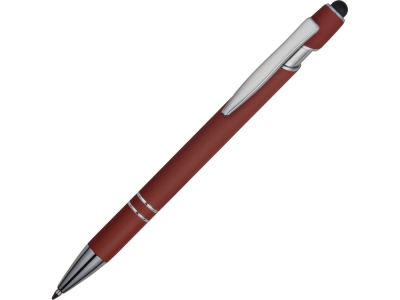 Ручка-стилус металлическая шариковая «Sway» soft-touch, красный, soft touch