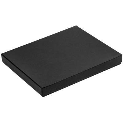 Коробка Overlap под ежедневник, аккумулятор и ручку, черная, черный, картон