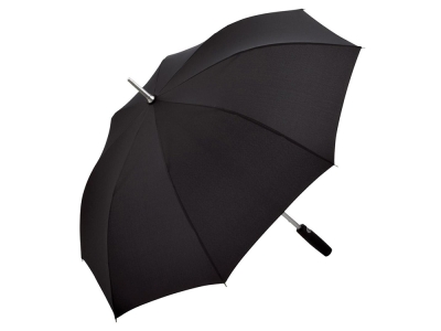 Зонт-трость «Alu» с деталями из прочного алюминия, черный, полиэстер, soft touch