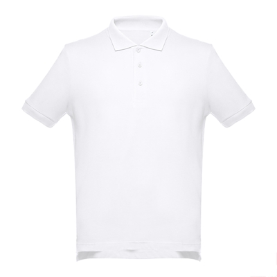 Рубашка-поло мужская ADAM, белый, S, 100% хлопок, плотность 195 г/м2, белый