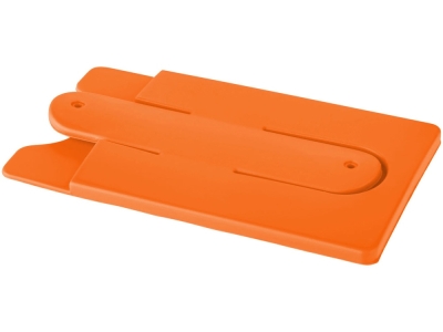 Футляр для кредитных карт с держателем мобильного, оранжевый, силикон