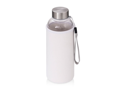 Бутылка для воды «Pure» c чехлом, белый, прозрачный, неопрен