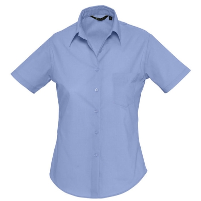 Рубашка"Escape", васильковый_S, 65% полиэстер, 35% хлопок, 105г/м2, синий, хлопок 35%, полиэстер 65%, плотность 170 г/м2