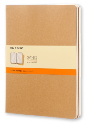 Блокнот Moleskine CAHIER JOURNAL QP421 XLarge 190х250мм обложка картон 120стр. линейка бежевый (3шт) Блокнот Moleskine CAHIER JOURNAL QP421 XLarge 190х250мм обложка картон 120стр. линейка бежевый (3шт)