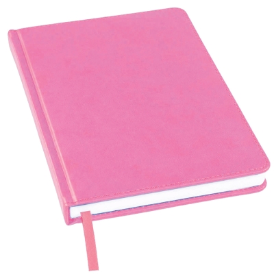 Ежедневник недатированный Bliss, А5,  розовый, белый блок, без обреза, розовый, pu velvet