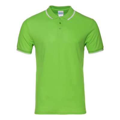 Рубашка поло мужская STAN с окантовкой хлопок/полиэстер 185, 04T, Ярко-зелёный, 185 гр/м2, хлопок