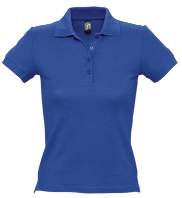 Рубашка поло женская People 210, ярко-синяя (royal), синий, хлопок
