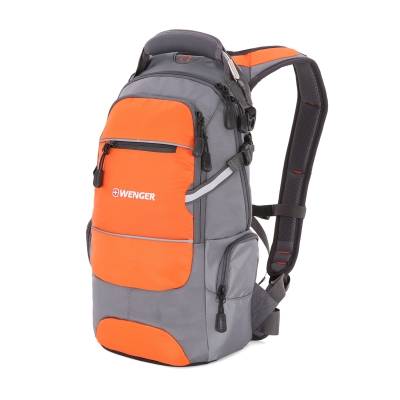 Рюкзак WENGER, серый/оранжевый/серебристый, полиэстер 1200D PU, 23х18х47 см, 22 л, серый