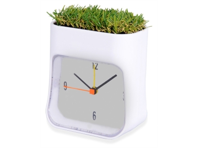 Часы настольные «Grass», белый, пластик