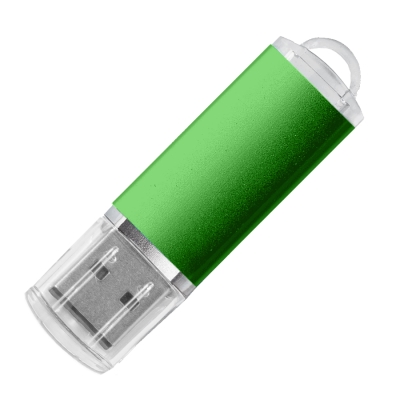 USB flash-карта "Assorti" (16Гб), зеленая, 5,8х1,7х0,8 см, металл, зеленый, металл, пластик