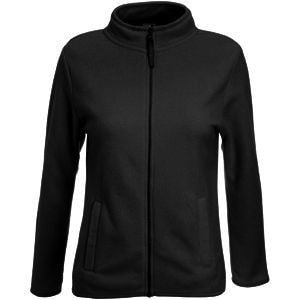 Толстовка "Lady-Fit Full Zip Fleece", черный_XL, 100% полиэстер, 250 г/м2, черный, полиэстер 100%, плотность 250 г/м2