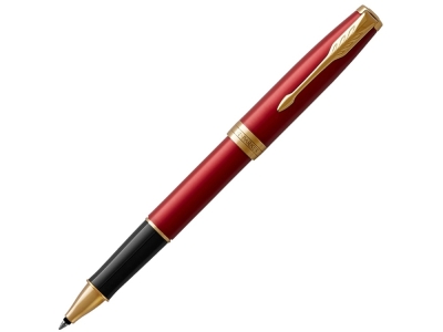 Ручка роллер Parker Sonnet, черный, красный, желтый, металл