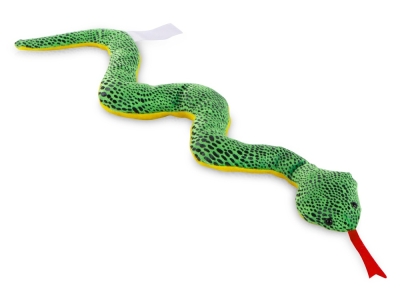 Мягкая игрушка "Змея", зеленый, голубой, полиэстер