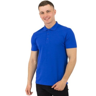 Рубашка поло Rock, мужская (синяя, M), хлопок
