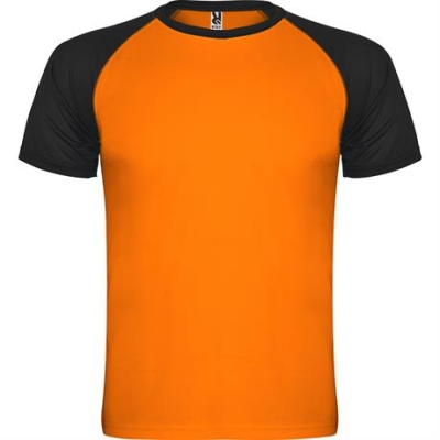 Спортивная футболка INDIANAPOLIS мужская, ФЛУОРЕСЦЕНТНЫЙ ОРАНЖЕВЫЙ/ЧЕРНЫЙ 3XL, флуоресцентный оранжевый/черный
