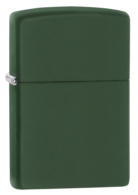 Зажигалка ZIPPO Classic с покрытием Green Matte, латунь/сталь, зелёная, матовая, 38x13x57 мм, зеленый