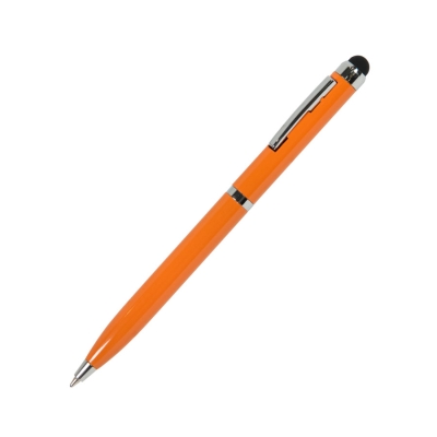 CLICKER TOUCH, ручка шариковая со стилусом для сенсорных экранов, оранжевый/хром, металл, оранжевый, серебристый, металл