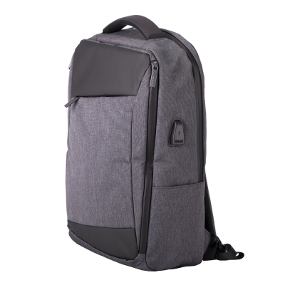Рюкзак "Leif", темно-серый/черный, 46х32х14 см, осн. ткань:100% полиэстер, подкладка: 100% полиэстер, темно-серый, черный, полиэстер