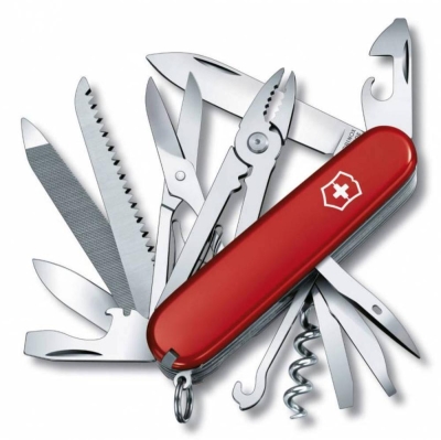 Офицерский нож Handyman 91, красный, красный, пластик; металл