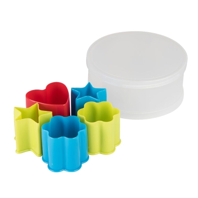 Набор формочек для печенья KENZZO (5 шт) в коробке,  пластик, разные цвета, пластик