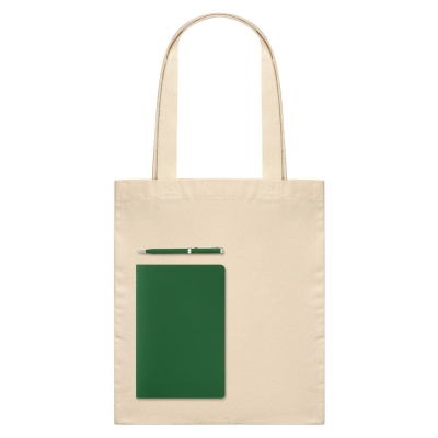 Подарочный набор Lite, зеленый (шоппер, блокнот, ручка)