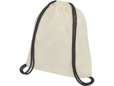 Рюкзак «Oregon» с цветными веревками, черный, бежевый, хлопок
