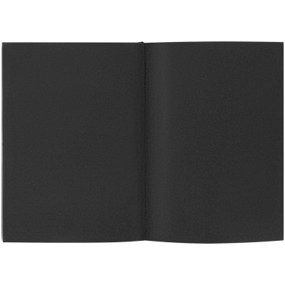 Ежедневник Flat, недатированный, иссиня-черный, черный, soft touch