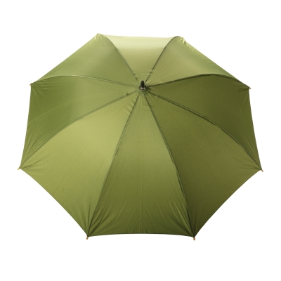 Автоматический зонт-трость с бамбуковой рукояткой Impact из RPET AWARE™, d103 см, rpet; металл
