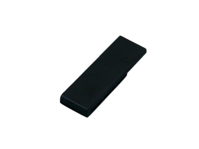 USB 2.0- флешка промо на 64 Гб в виде скрепки, черный, пластик
