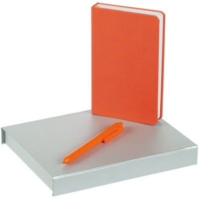 Набор Bright Idea, оранжевый, оранжевый, искусственная кожа; пластик; переплетный картон