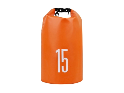 Водонепроницаемая сумка-мешок «DryBag 15», черный, оранжевый, полиэстер