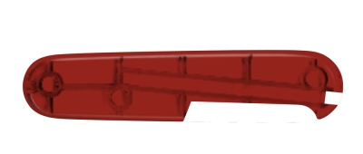 Задняя накладка для ножей VICTORINOX 84 мм, с вырезом под штопор, пластиковая, полупрозрачная красна