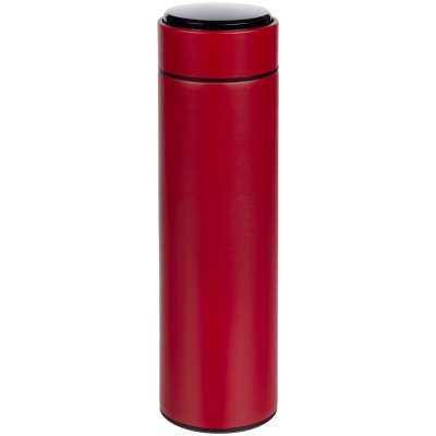 Смарт-бутылка с заменяемой батарейкой Long Therm, красная, красный, металл