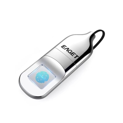 Флешка со сканером отпечатка пальца Style, серебро матовое, металл