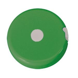 Рулетка "Кнопка" (1,5 м); светло-зеленый; D=5 см; H=1,2 см; пластик; тампопечать, зеленый, пластик